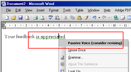 Identify and Eliminate Passive Voice in Microsoft Word